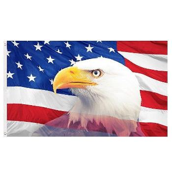3'x5' American Flag with Eagle Head