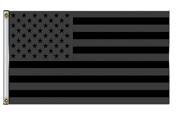 3'X5' Flag Black/Gray American Flag