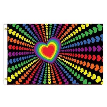 3'x5' Rainbow Love Flag