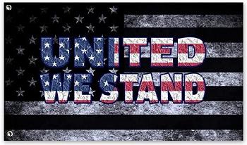 3'x5' UNITED WE STAND Black/Gray Flag