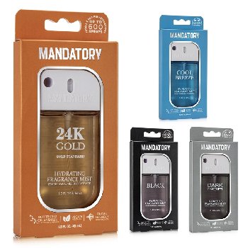 1.5oz Men's Hydrating Fragrance Mist with Silicone Holder [Assorted]