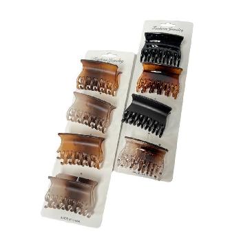 4pc 2.5" Claw Clip [Brown/Black]