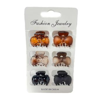 6pc 1" Hair Claw Clips [Bows]