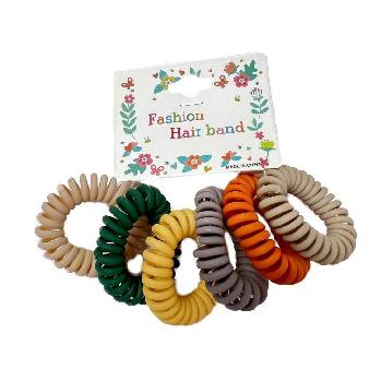 6pc Coil Hair Ties [Colored]