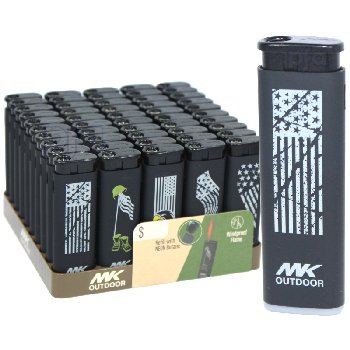 50pc Windproof Torch Lighter Display [Freedom]