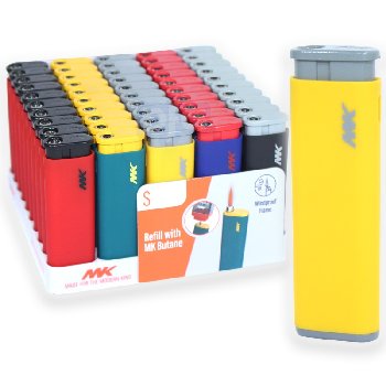 50pc Windproof Torch Lighter Display [Hue]