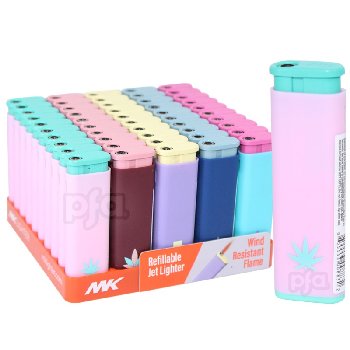 50pc Windproof Torch Lighter Display [Hybrid]