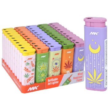 50pc Windproof Torch Lighter Display [Dream]