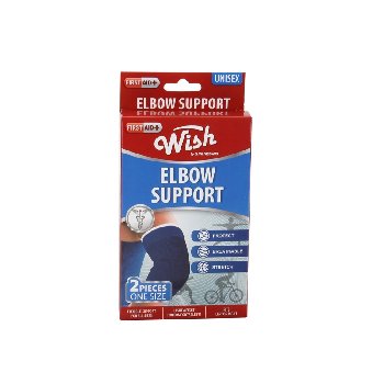 2pc Wish One-Size Flexible Elbow Support [Red Box]