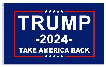 3'X5' Flag Trump 2024 TAKE AMERICA BACK!