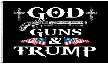 3'X5' Flag God Guns & TRUMP [Air-Shipped]