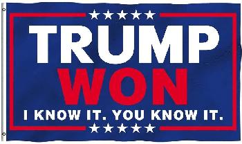 3'X5' Flag Trump Won! I Know it. You Know it.