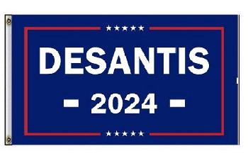 DESANTIS 3'X5' Flag 2024 [Blue Background]