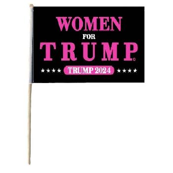 12"X18" Stick Flag TRUMP 2024 Women for Trump