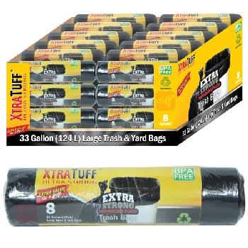 8ct 33GAL Trash Bag Roll