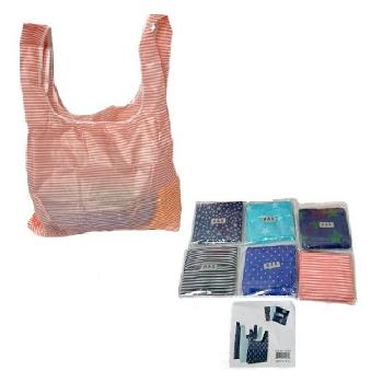 Folded Reusable Shopping Bag with Handles [Printed]