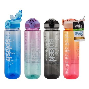 Splash Plastic Sport Bottle 34oz [Flip Straw]