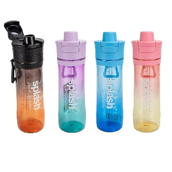 Splash Plastic Sport Bottle 23.7oz [Flip Top] Color Fade