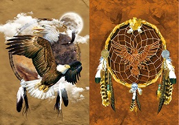 3D Picture 9801--Dream Catcher with Eagle