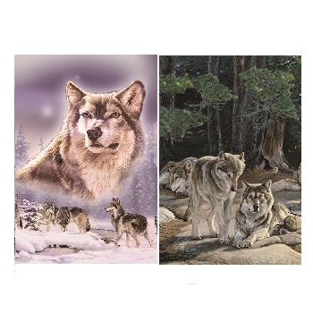 3D Picture 9815--Wolves in Snow/Wolves in Forest