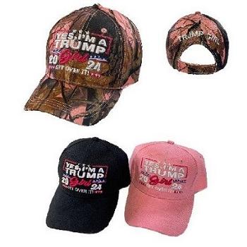 Trump Hat "Yes, I'm A TRUMP Girl-Get Over It" 2024 Hat