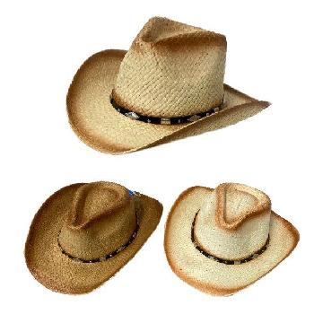 Paper Straw Cowboy Hat [Medallion on Hatband]