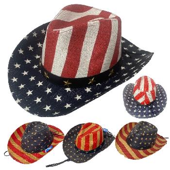 Americana Cowboy Hat [Stars and Stripes] Hatband with Stars