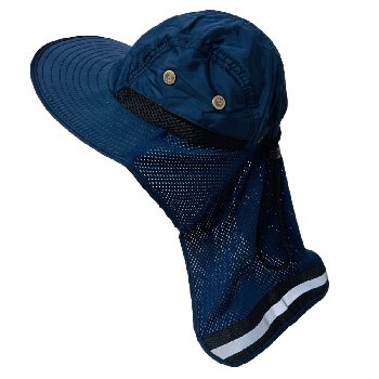 Legionnaires Hat [High Visibility] Solid Color with Mesh Flap [Navy Only]