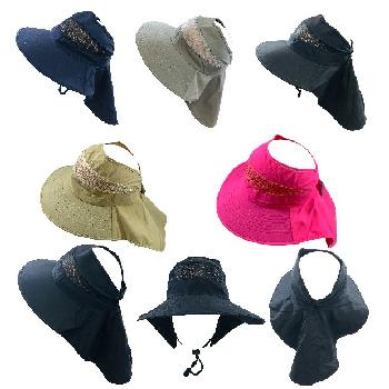 Ladies Pony Tail Canvas Mesh Hat with Flap