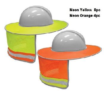 High Visibility Formed Cap Cover with Mesh Flap