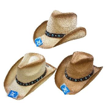 Classic Woven Cowboy Hat [Aquamarine Hat Band]