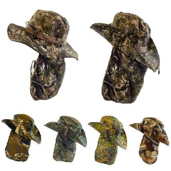 Cotton Soft Boonie Hat with Neck Flap [Hardwood Camo]