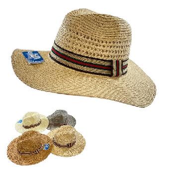 Woven Cowboy Hat [Multicolor Striped Hat Band]