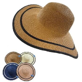 Ladies Woven Summer Hat [Two-Tone Edge/Vented Weave]