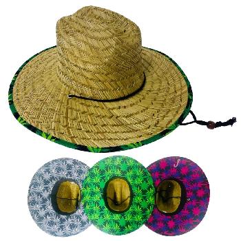 Lifeguard Straw Sun Hat [Silky Psychedelic Marijuana]