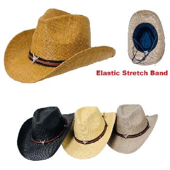Western Hat [Thin Hatband with Steer]