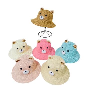 Child's Woven Bear Hat with Plush Ears