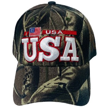 USA Ball Cap [3D Embroidered Lettering][Camo Only]