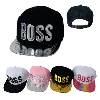 Snap Back Flat Bill Hat [BOSS/Metallic Bill]