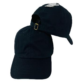 Dad Hat: BLACK 100% Cotton Vintage Washed (Buckle) Unisex