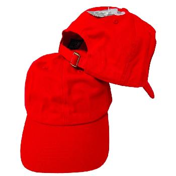 Dad Hat: RED 100% Cotton Vintage Washed (Buckle) Unisex