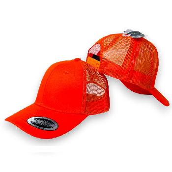 100% Cotton Front/Snap Back Trucker Hat [Orange]