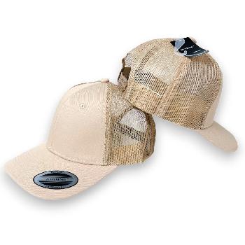 100% Cotton Front/Snap Back Trucker Hat [Tan]