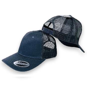 100% Cotton Front/Snap Back Trucker Hat [Dark Gray]
