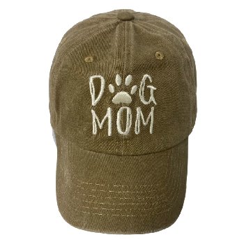 Vintage Washed Cotton Cap [Dog Mom][Khaki Only]