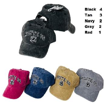 Vintage Washed Cotton Cap [Route 66] 