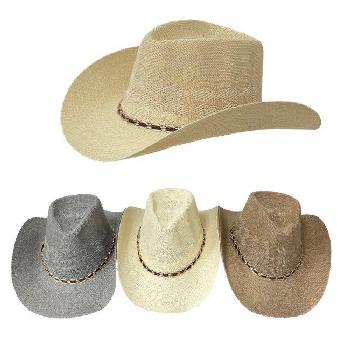 Gray/Tan Summer Mesh Cowboy Hat