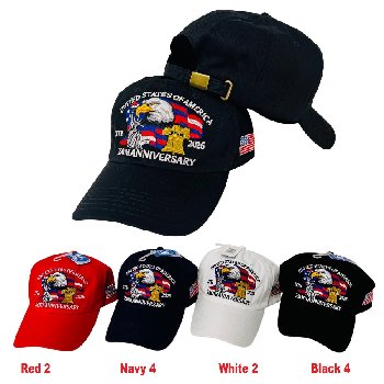 250th Anniversary Embroidered Hat 1776-2026 [Eagle/Liberty/Bell]