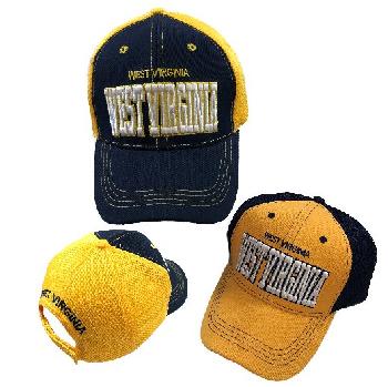 Air Mesh Back/Solid Front Ball Cap [WEST VIRGINIA]