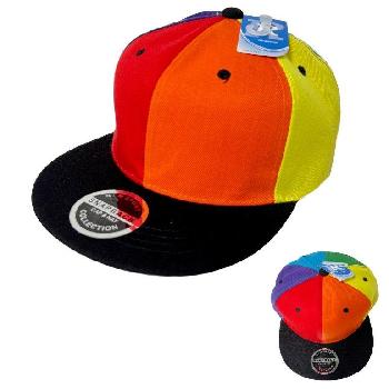 Pride Hat [Rainbow Panels] Snap-Back Flat Bill